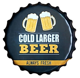 Beer Dekoratif Metal Kapak