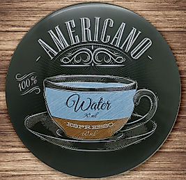 Americano Dekoratif Metal Plaka