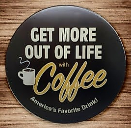 Coffee Dekoratif Metal Plaka