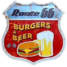 Burgers Dekoratif Metal Plaka