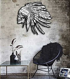 Red Skull Metal Duvar Dekor