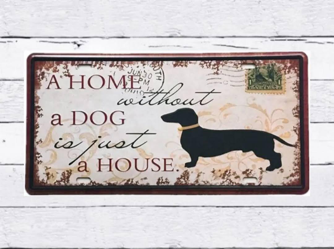 Dog Retro Metal Plaka