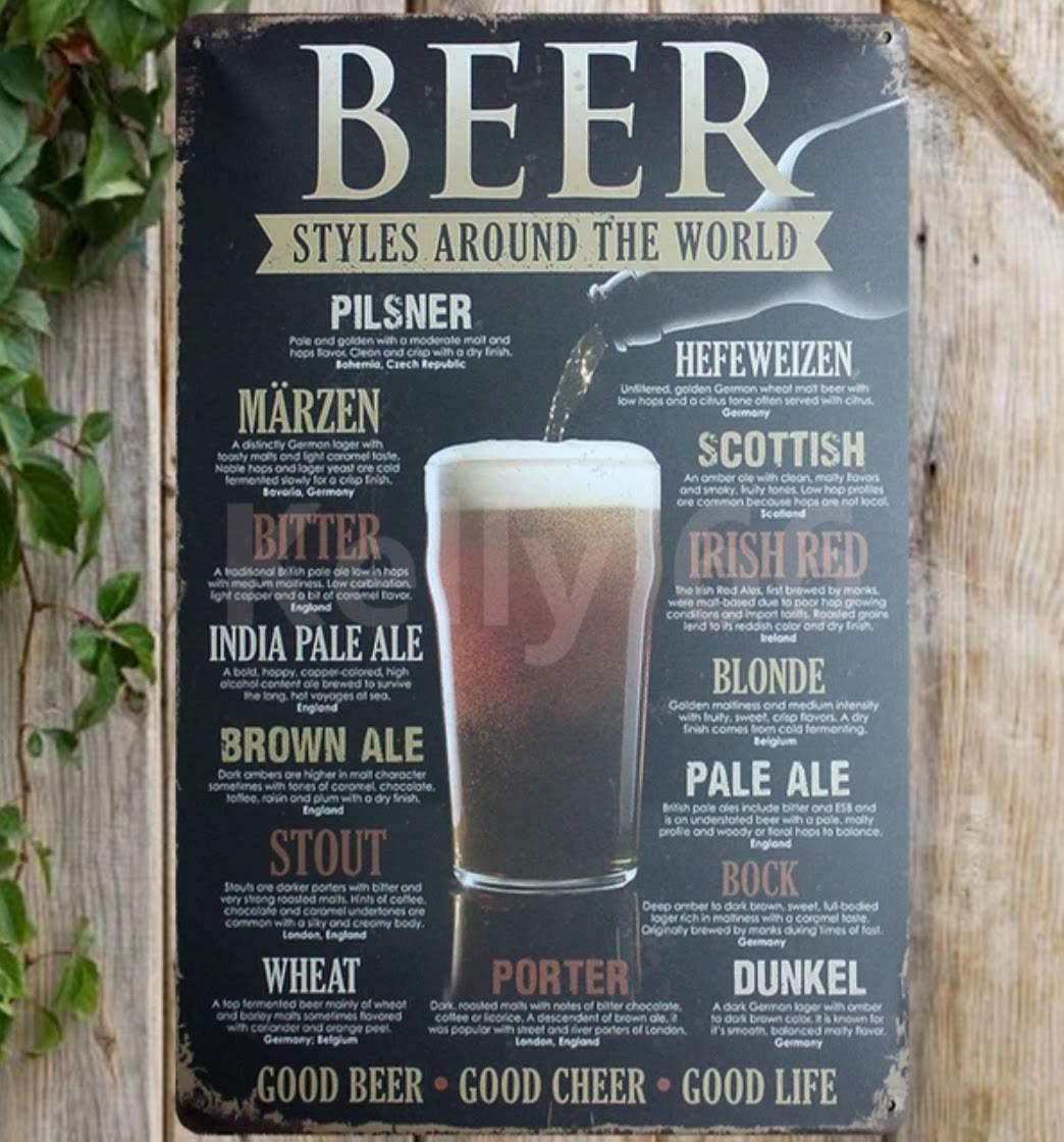 Beer Retro Metal Plaka